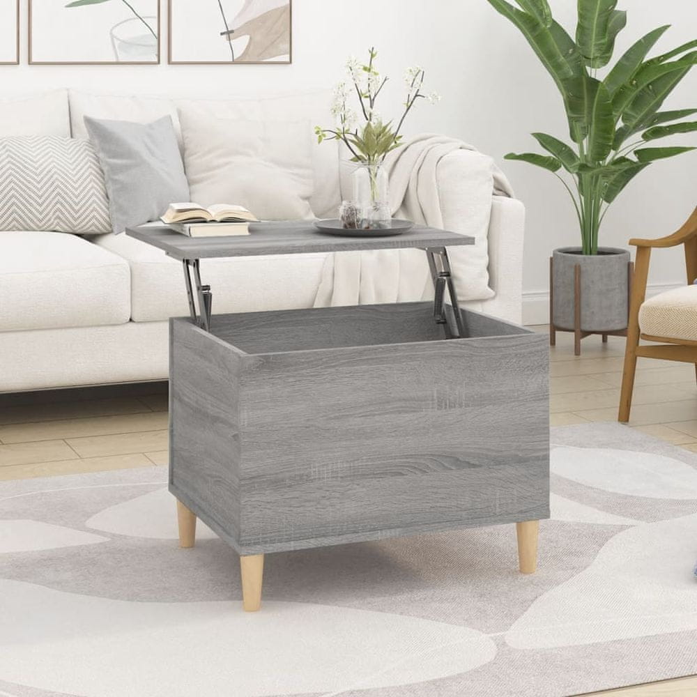 Petromila vidaXL Konferenčný stolík sivý sonoma 60x44,5x45 cm spracované drevo